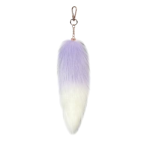 Decorative Foxy Tail Keychain Pendant Soft Plush & Comfortable Keyring Ornament