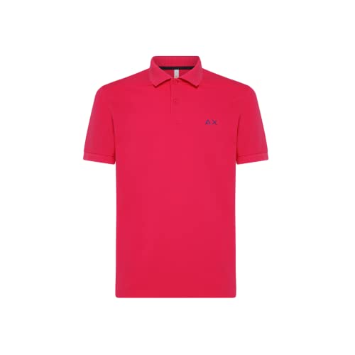  SUN68 Polo Solid S/S (Fuxia) L