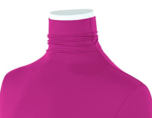 Image of AUHEGN Women's Long Sleeve Lightweight Turtleneck Top Pullover Casual Active Layer Tops Shirts