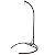 C-Shape Base Hanging Chair Hammock Stand - Powder Coated Construction for Egg Chair and Indoor/Outdoor Hammock Chairs, X-Large