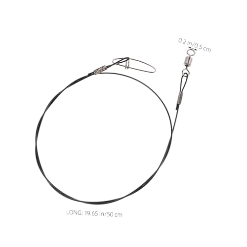 Abaodam 10pcs Fishing Leaders High Carbon Steel Wire miniatura 2