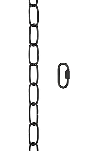 Image of Aspen Creative 21111-51,Steel 3 Feet Heavy Duty Chain & Quick Link Connector for Hanging Up Maximum Weight 40 Pounds-Lighting Fixture /Swag Light /Plant in Antique Brass.11 Gauge.