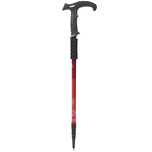 01 02 015 Trekking Pole, Telescopic Alpenstock Prevent Slip Adjustable Wrist Strap For Climbing(Red) #TOP30