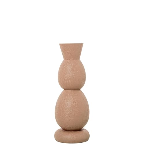 Vase de table métal rose mat salon déco moderne 14x35.5cm - 2