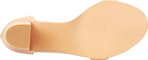 Cambridge Select Women's Open Toe Single Band Stretch Ankle Strappy Chunky Stacked Block Heel Sandal (9 B(M) US, Nude… - Image 3