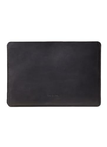 Grey Leather Laptop Case 13" Made for MacBook Air 13 inch Sleeve Leather - Carrying Protective Cases Compatible with MacBook 13" Air/Pro M1 M2 M3 M4 MAC MAX PRO A2338 A2681 3113 A3240 A2337, Gray