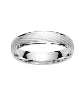 Alliance Mariage Or Blanc anneau confortable DRISS 5 mm 73