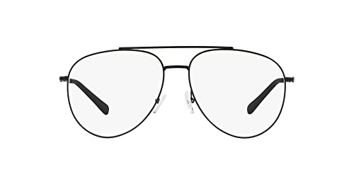 Armani Exchange Ax1055 - Marcos de gafas graduadas de aviador, Negro mate/lente de demostración., 58 mm