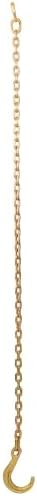 LuckyNote Tow Chain with 8 Inch Forged J Hook and Grab Hook - 70 Chain - 6 Foot - 4,700 Pound Safe Working Load