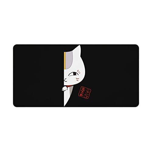 アニメ ゲーミング マウスパッド 大型 夏目友人帳 ニャンコ先生 猫 オフィスデスクマット おしゃれ プレイマット 滑り止 快適操作性 多機能 可愛い 滑り止め コンピューターデスクマット 柔軟 長方形 デスクマット ゲーム オフィス ホーム用 男女兼用