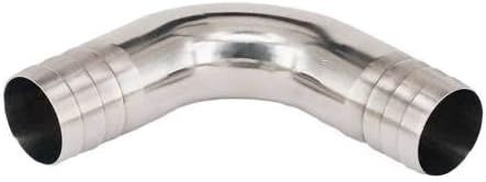 Inner Diameter 16 mm Barbed Type Elbow Pipe, 304 Stainless Steel, Sanitary Type, 90-Degree Elbow, Equal Diameter Pipe Fitting, Suitable for Home Brewing Purposes(57m)