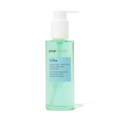 goop Beauty Malachite & Fruit Acid Facial Cleanser | Makeup Remover & Oil Remover for Face | Malachite & Brazilian Fruits | 5 fl oz |Detoxifies & Purifies Skin | Paraben, Silicone, & Oil Free