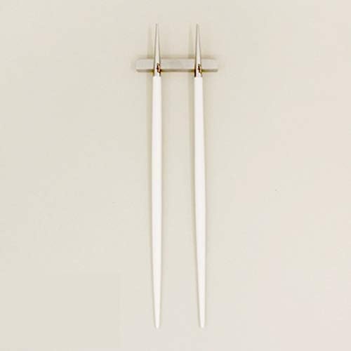 Cutipol GOA white/silver chopsticks with holder 1 piece, Professional anthorization Brand (white silver)