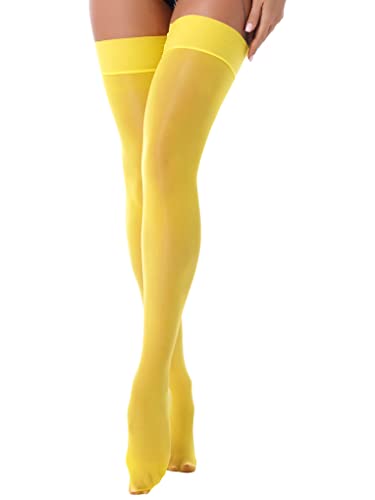 Women's Anti-Skid Sheer Silk Thigh High Stockings Shimmery Transparent Stay Up Pantyhose Tights4