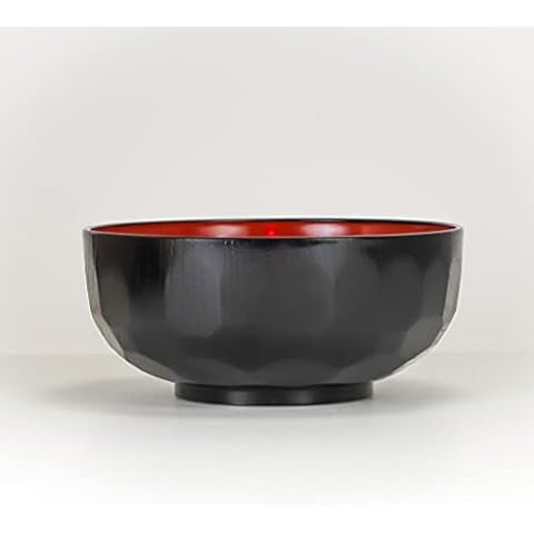 Sushisushi Faceted Donburi Bowl, Black and Red Cover