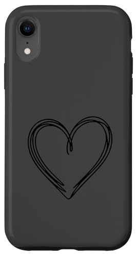 �����Y ��`�� �n�[�g �~�j�}���X�g �t�F�~�j�� �X�}�z�P�[�X iPhone XR �p