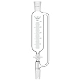 FunChem Pressure Equalizing Dropping Funnel with PTFE Stopcock, 250ml Graduated Borosilicate Glass with 24/40 Standard Taper Joints for Safe Laboratory Liquid Addition