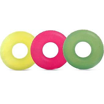 Image of Inflatable Swimming Float Rings for Summer Fun |Swim Tube for Kids & Adult|Circle Float Swim Tube for Pool Party, Lake, Beach| Outdoor Water Safety Floater (NEON Frost Pack of 3)