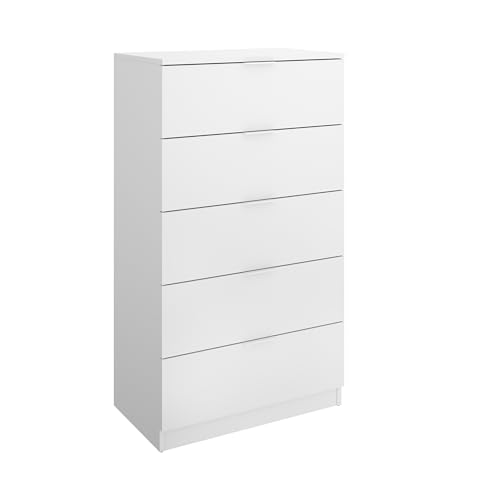 Xifonier de cinco cajones blanco de 109.7x61.5x39 cm 2
