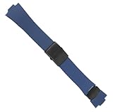 yapong Waterproof Rubber Watch Band For Ulysse-Nardin MARINE Watchstrap Man Sport Watchband Bracelet(Blue black set-01)