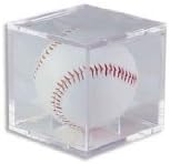 Ultra Pro DR-700394356 (1) One, Ultra-PRO Baseball Cube Holder, Ultra PRO's Baseball Holder is the top of the line Protector & the best way to display & protect Baseballs. No PVC & Acid Free so it will not damage Balls or Autographs, Clear