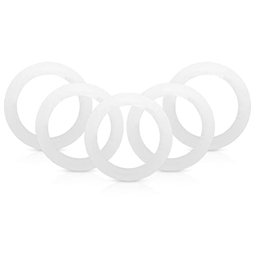 OhLectric OL-45439 Goof Ring - LED Light Goof Ring for Ceiling and Wall Fixtures - Goof Ring for Recessed Lights and Patching Holes in Walls - Circular Ceiling Ring - 6 Inch Panels, White, Pack of 5