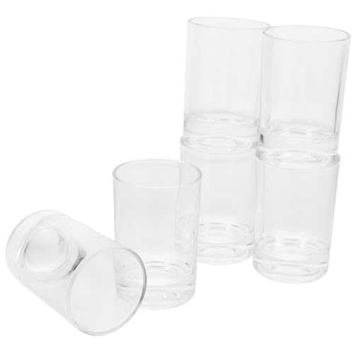 Unomor Elegant Glass Drinking Glasses 6-piece Set Water Juice Bar Tea Beverage Cups for Parties