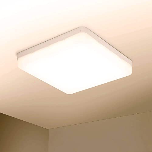 Yafido Plafonnier LED Lampe Plafond 36W 3240LM Lampe de Plafond LED Moderne Mince Carré Blanc Chaud 3000K Applicable à Chambre Cuisine Salon Balcon Couloir Cover