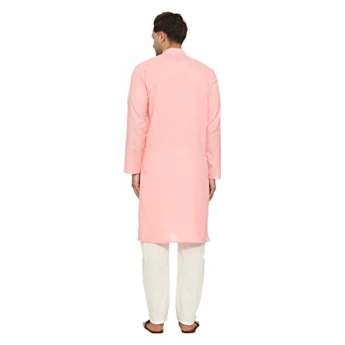 Image of ITOS365 Men Cotton Blend Kurta Pyjama Set Party Fashion Regular Ethinic Wear Indian Dress Gift for Men