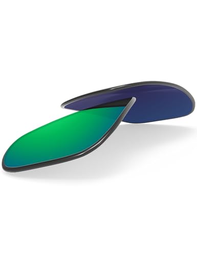 Image of BLAZERBUCK Polycarbonate Polarized Replacement Lenses for Oakley Fives Squared(4+1) OO9238 Sunglasses - Emerald Green AR Coated