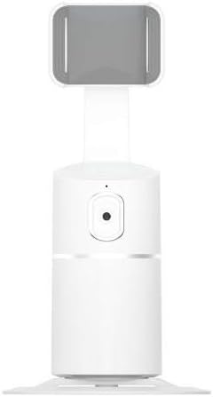 Miniatura 2 de BoxWave Soporte y soporte compatible con vivo V27 - PivotTrack360 - Soporte para selfie, soporte de seguimiento facial - Blanco invierno