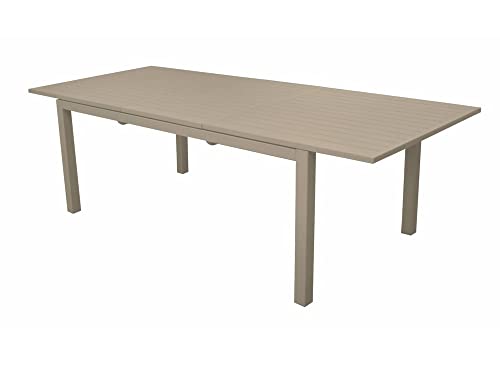 Proloisirs Table de Jardin rectangulaire Extensible Genes - Creme 160/240 cm