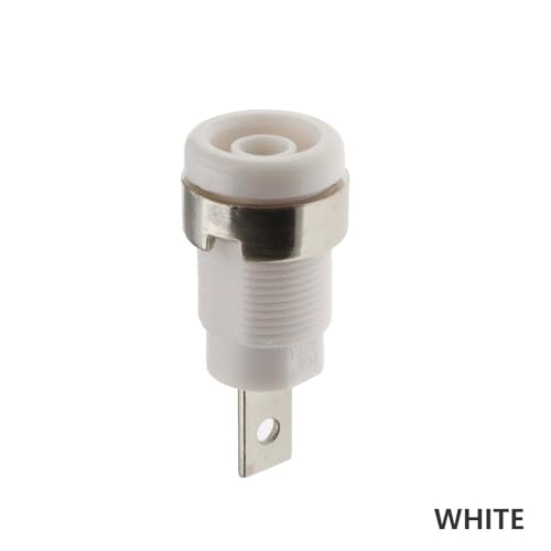 Conector hembra tipo banana de 4 mm terminal hembra blanco chasis multímetro panel 2