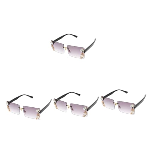 Lunettes de soleil sans monture légères anti-marques sur le nez pour femme active