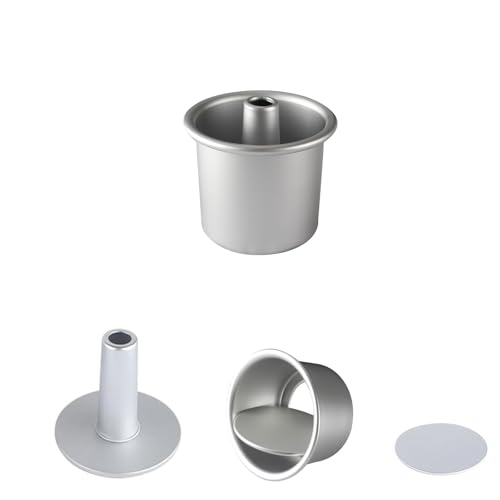 Wahatar プロ仕様 シフォンケーキ型 17cm/19cm アルミ製 底取れ式|均一焼き上げスポンジケーキ型|粘着防止 耐摩耗 お菓子作り道具(業務用/家庭用)ベイクウェア (17cm)