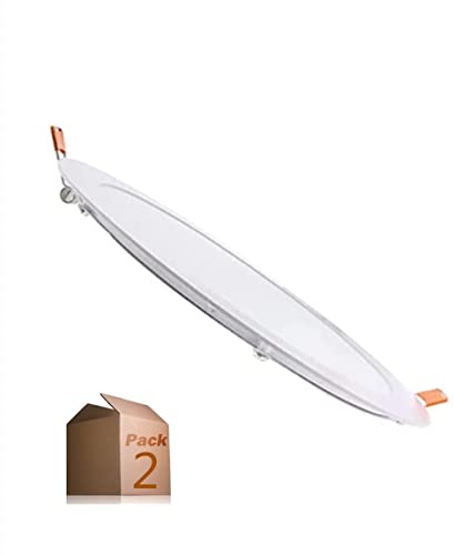 ONSSI Plaques LED 20W Circulaires SuperSlim Downlight (Pack 2) 4000k-4500k Blanc Neutre LED Cover