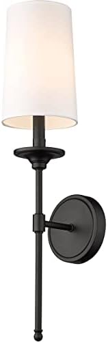 Z-Lite 3033-1S-MB Emily Wall Sconce, 1-Light 60 Watts, Matte Black