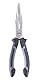 kwb Flachrund-Zange/Flach-Zange 200 mm 382310, nach DIN ISO 5745, gerade Form, Schneidkanten gehärtet, CV-Stahl