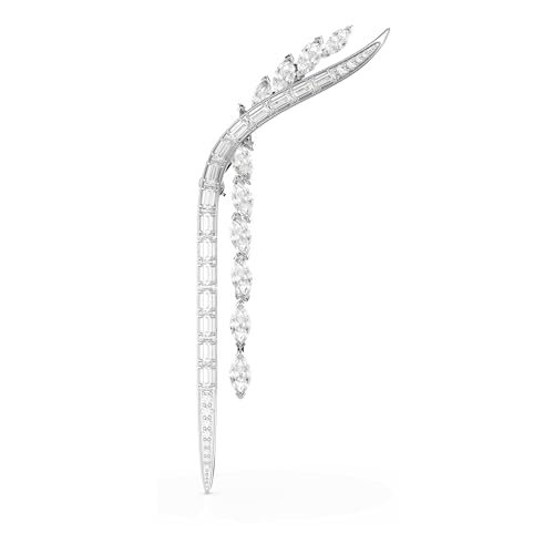 Swarovski Mesmera Spilla, Tagli Misti, Bianco, Placcato Rodio