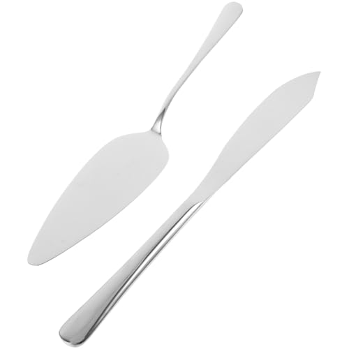 MOLUCKFU 1 Set Silver Cake Serving Spatula Stainless Steel Pastry Servers Decor Pie Server