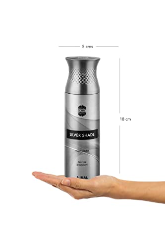 Ajmal Selfie Concentrated Perfume Oil Woody Aromatic Alcohol-free Attar 10ml for Men and Silver Shade Homme Deodorant Citrus Woody Fragrance 200ml for Men FREE - Image 2