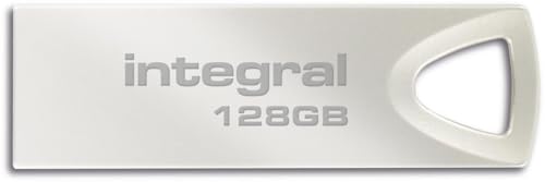 Image of Integral 128GB USB Memory 2.0 Flash Drive Arc with metal casing for keyring, a stylish and elegant solution to transfer and back-up your files