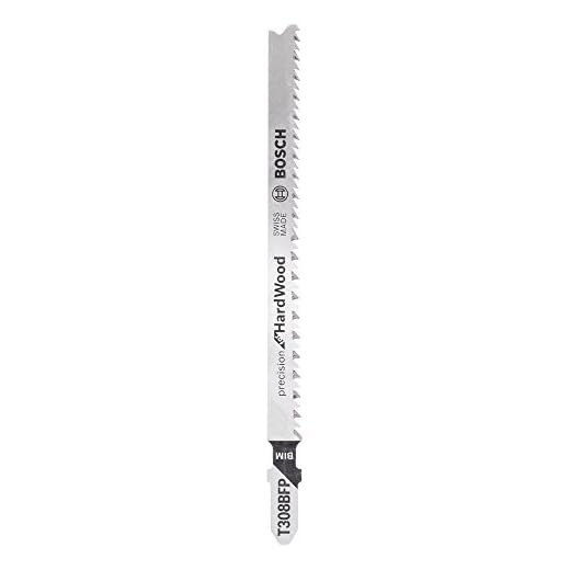 Bosch Accessories Professional 3 Stück Stichsägeblatt T 308 BFP Precision for Wood (für Holz, Länge 117 mm, Zubehör Stichsäge)