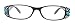 Merkel, The Diamond Crystal Shape, Bling Women Reading Glasses, Adorned W Blue Zircon Genuine European Crystals Turquoise and Black Frame. NY Fifth Avenue.