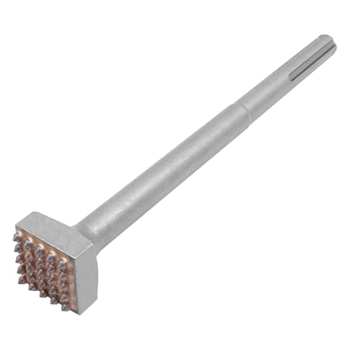 Martillo de cincel de aleación de cabeza cuadrada con 25 dientes para cincelar y rugar juntas de hormigón, plata, 4 x 4 x 30 cm