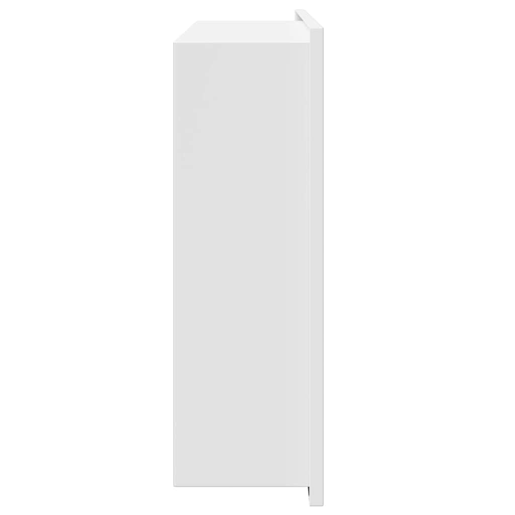 vidaXL Nicchia per doccia Bianco 45 x 30 x 9,5 cm Acciaio inossidabile, Design moderno del bagno, nicchia rettangolare per doccia, unità di stoccaggio resistente, ripiano minimalista