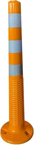 Aioneer Safety Bollards Parking Bollards Steel Traffic Barrier,Traffic Cone Safety Barrier Delineator Post Cone Temporary Traffic Cones For Construction/Maintenance Zones/Tr-1 Pack