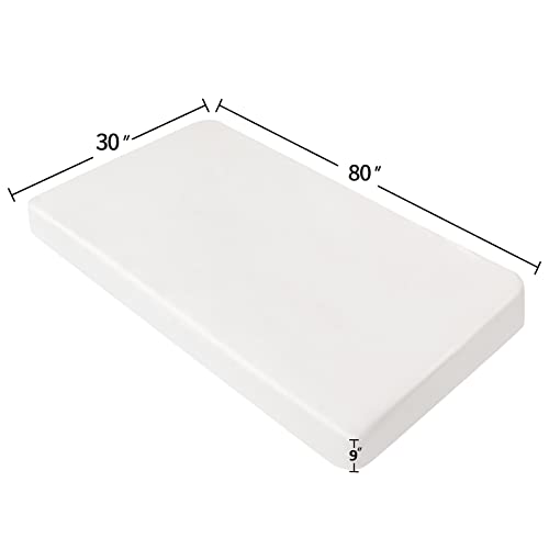 Cot Sheets 30" x 80", Cot Size Sheet Fitted with Narrow Twin/Camp Rvs Bunk/Guest Beds/Camping/Travel Trailers/Spilt Queen Bed, Super Soft Breathable Microfiber Cover, Bottom Sheet, White