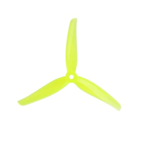 Hélice F5 5135 anti-vibration en polycarbonate jaune pour réparer drone FPV