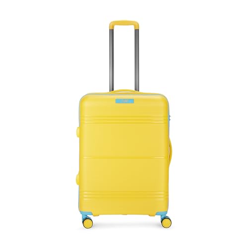 Image of Skybags Paratrip Medium Size Hard Luggage (67 Cm) | Polypropylene Luggage Trolley with 8 Wheels| Bumblebee | Unisex, Spinner, Yellow